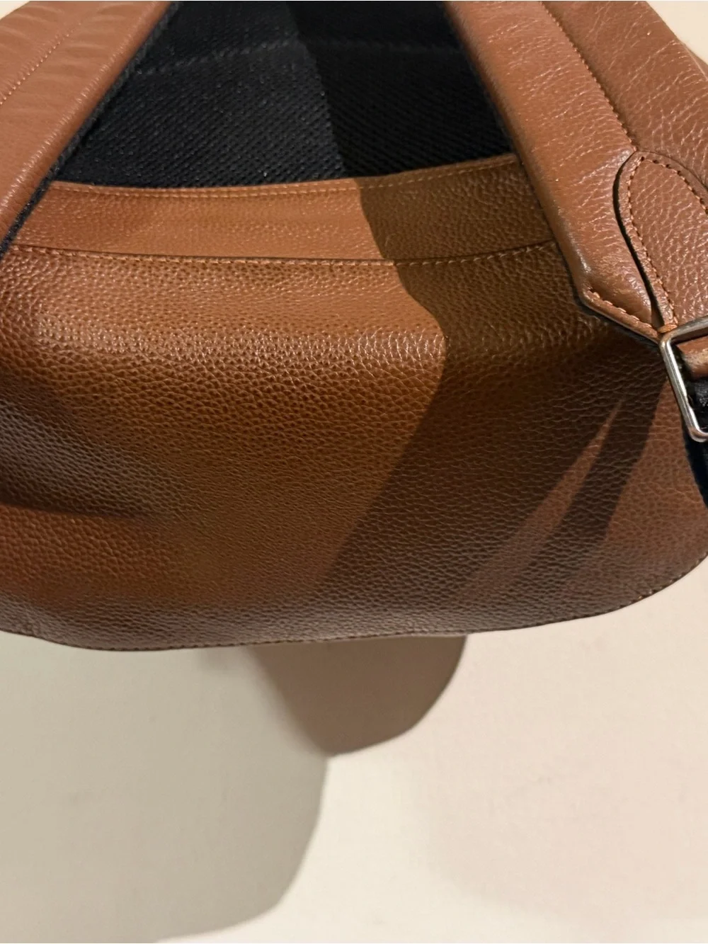 Coach Leather Drawstring Backpack - Brown